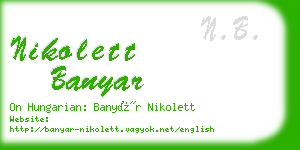 nikolett banyar business card